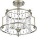 Desiree 3 Light 15.88 inch Silver Ridge Semi-Flush Mount Convertible Ceiling Light, Design Series