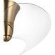Beal 36 inch Vintage Brass with Clear/White Metal Flake Blades Ceiling Fan