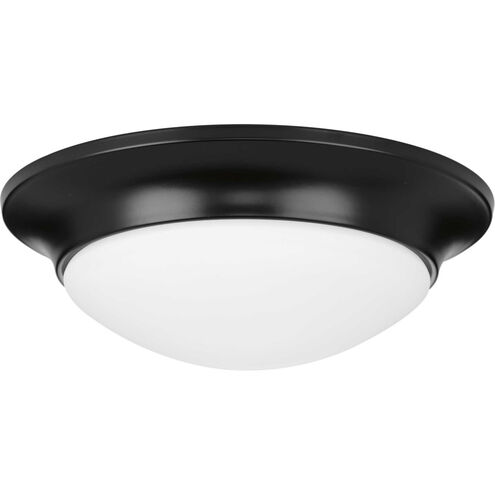 Etched Glass Close-to-Ceiling 1 Light 12 inch Matte Black Flush Mount Ceiling Light