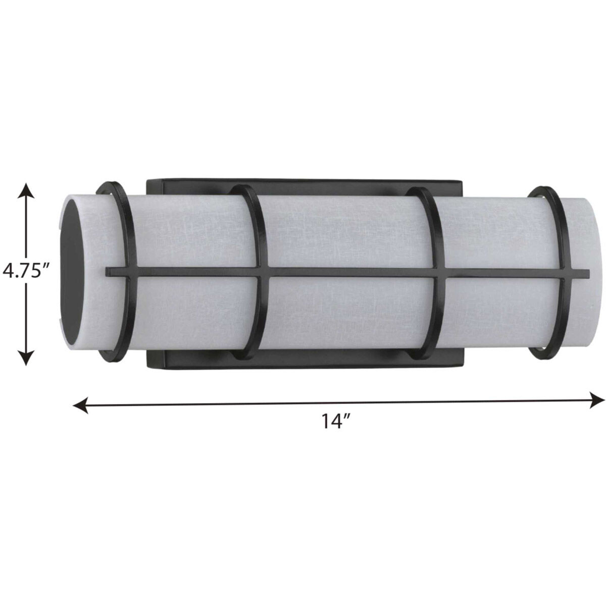 Grid LED LED 14 inch Black Linear Bath Vanity Wall Light, Progress LED