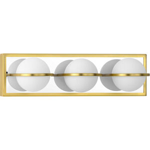Pearl LED LED 18 inch Satin Brass Bath Vanity Wall Light, Progress LED
