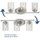 Riley 3 Light 25 inch Brushed Nickel Bath Vanity Wall Light