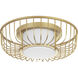 Finesse LED 15 inch Vintage Gold Flush Mount Ceiling Light