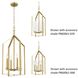Vertex 4 Light 15 inch Brushed Gold Foyer Light Ceiling Light