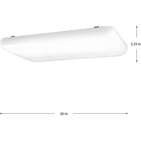 Linear Cloud LED 10.25 inch White Linear Flush Mount Ceiling Light