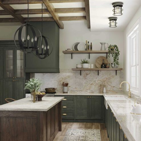 Allegheny 5 Light 22 inch Matte Black Chandelier Ceiling Light, Design Series