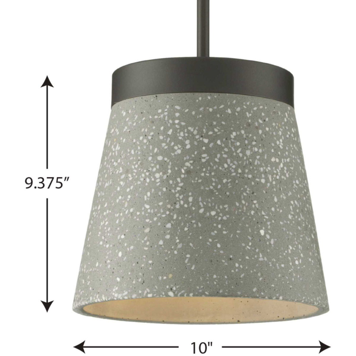Terrazzo 1 Light 10 inch Graphite Pendant Ceiling Light