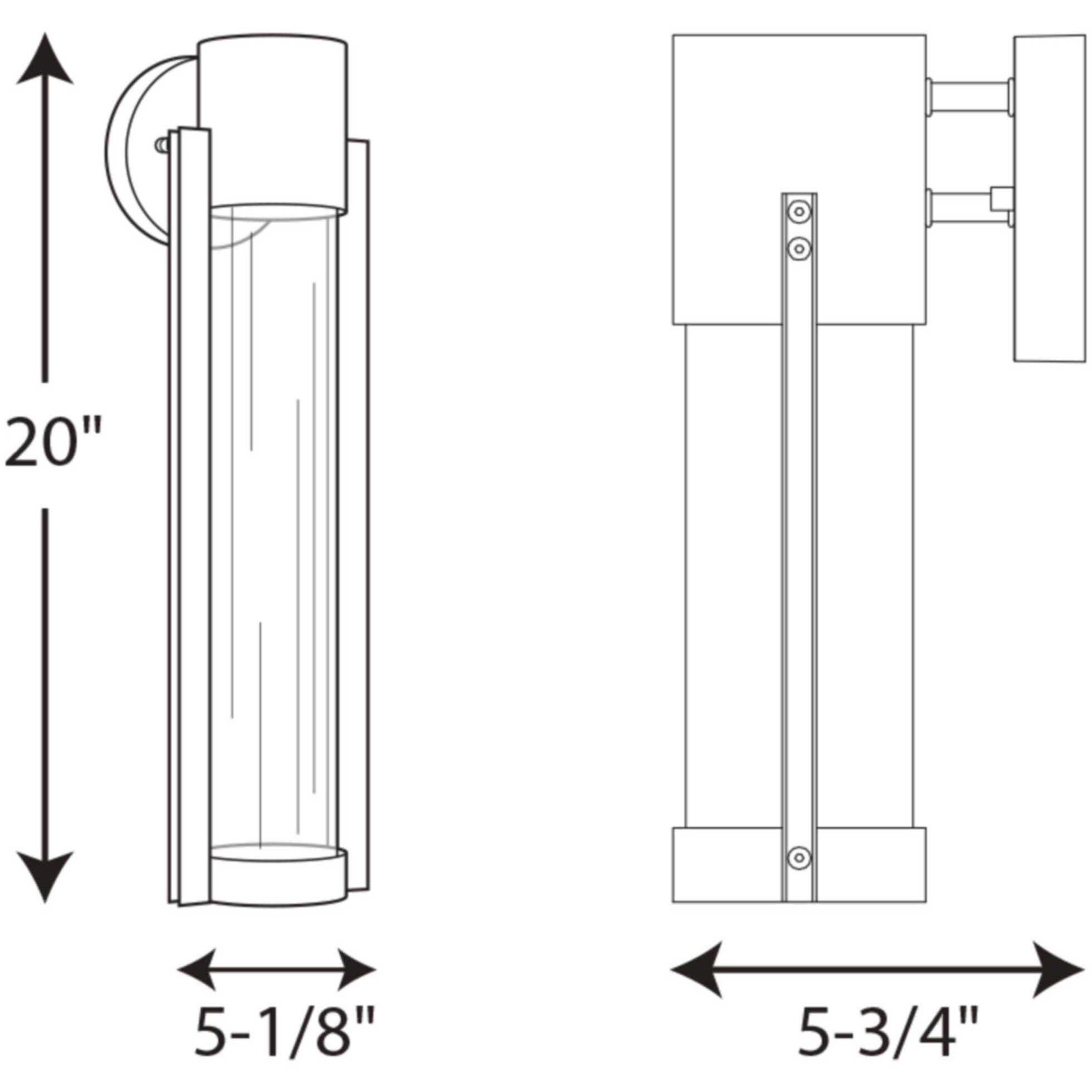 Z-1030 LED LED 20 inch White Outdoor Wall Lantern, Medium, Progress LED