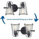 Conway 2 Light 15 inch Matte Black Bath Vanity Wall Light