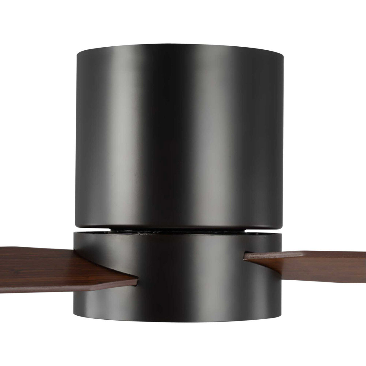 Braden 56 inch Architectural Bronze with Classic Walnut/Medium Cherry Blades Hugger Ceiling Fan, Progress LED