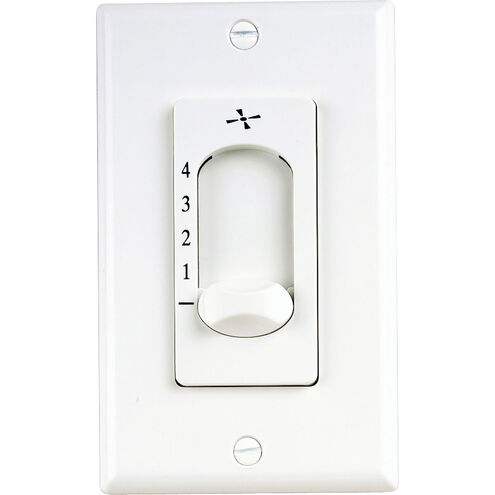 AirPro White Ceiling Fan Wall Control, Four Speed