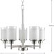 Alexa 5 Light 20 inch Brushed Nickel Chandelier Ceiling Light