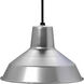 Metal Shade 1 Light 10 inch Brushed Steel Mini-Pendant Ceiling Light