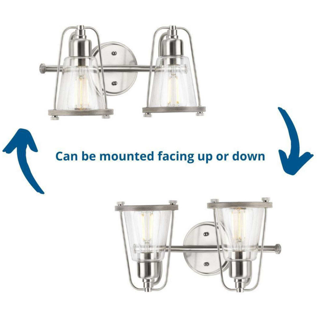 Conway 2 Light 15 inch Brushed Nickel Bath Vanity Wall Light