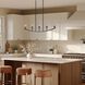 Jheni 5 Light 46 inch Matte Black Linear Chandelier Ceiling Light