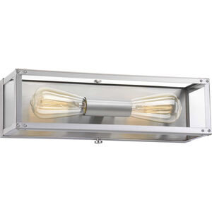 Union Square 2 Light 16 inch Stainless Steel Bath Vanity Wall Light, Design Series