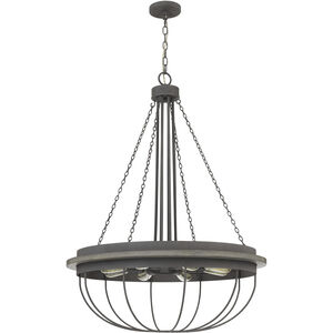 Nixa 8 Light 29 inch Dove Grey Chandelier Ceiling Light