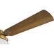 Tempt 52 inch Vintage Brass with Chestnut/Dark Cherry Blades Ceiling Fan, Progress LED
