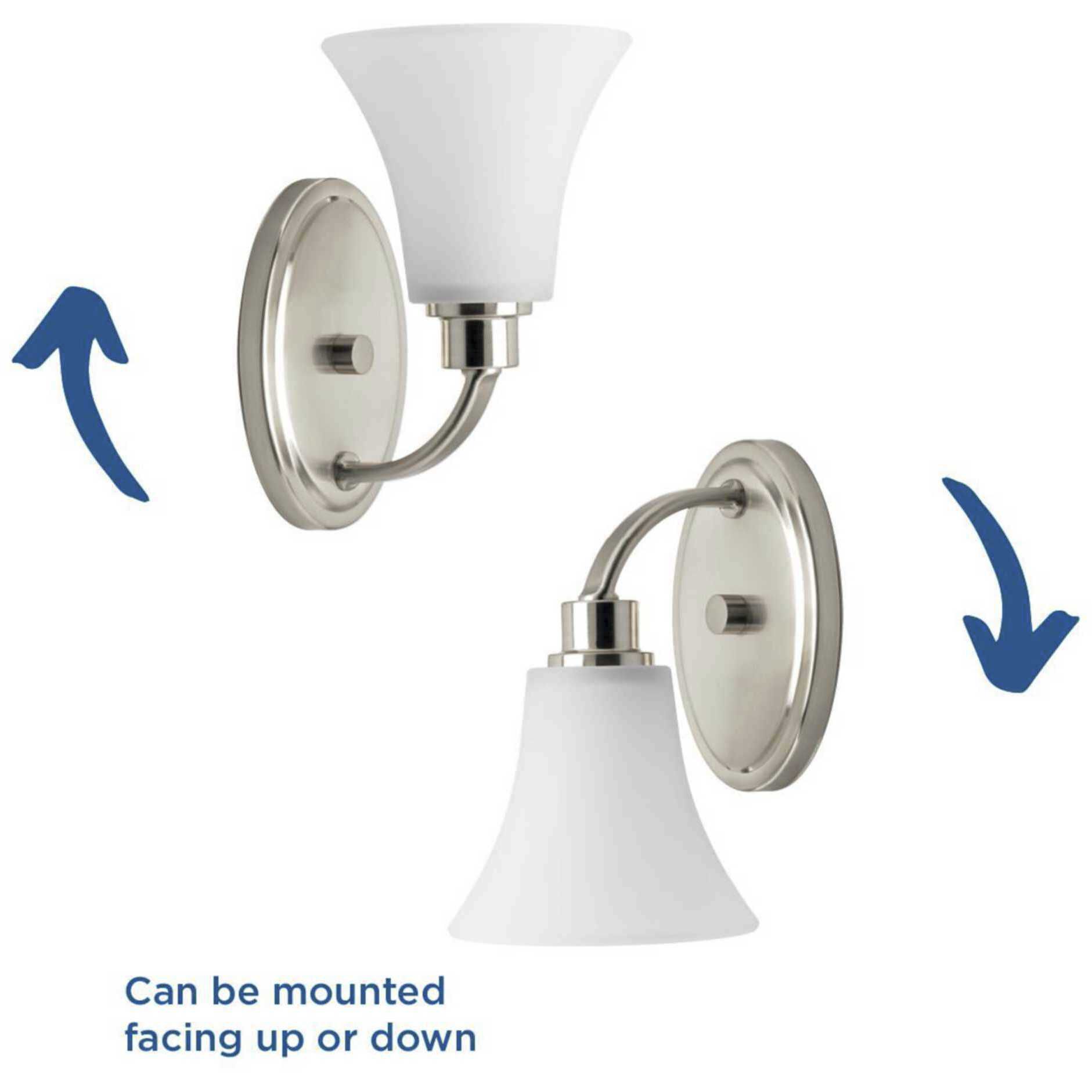 Joy 1 Light 6 inch Brushed Nickel Bath Vanity Wall Light