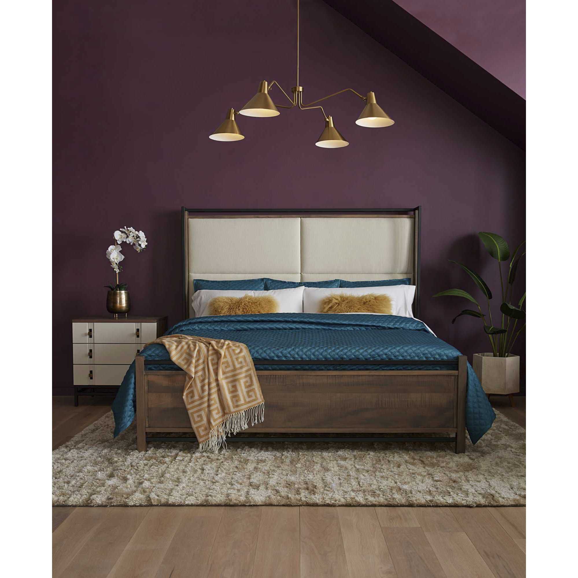 Trimble 4 Light 54.12 inch Brushed Bronze Chandelier Ceiling Light, Design Series