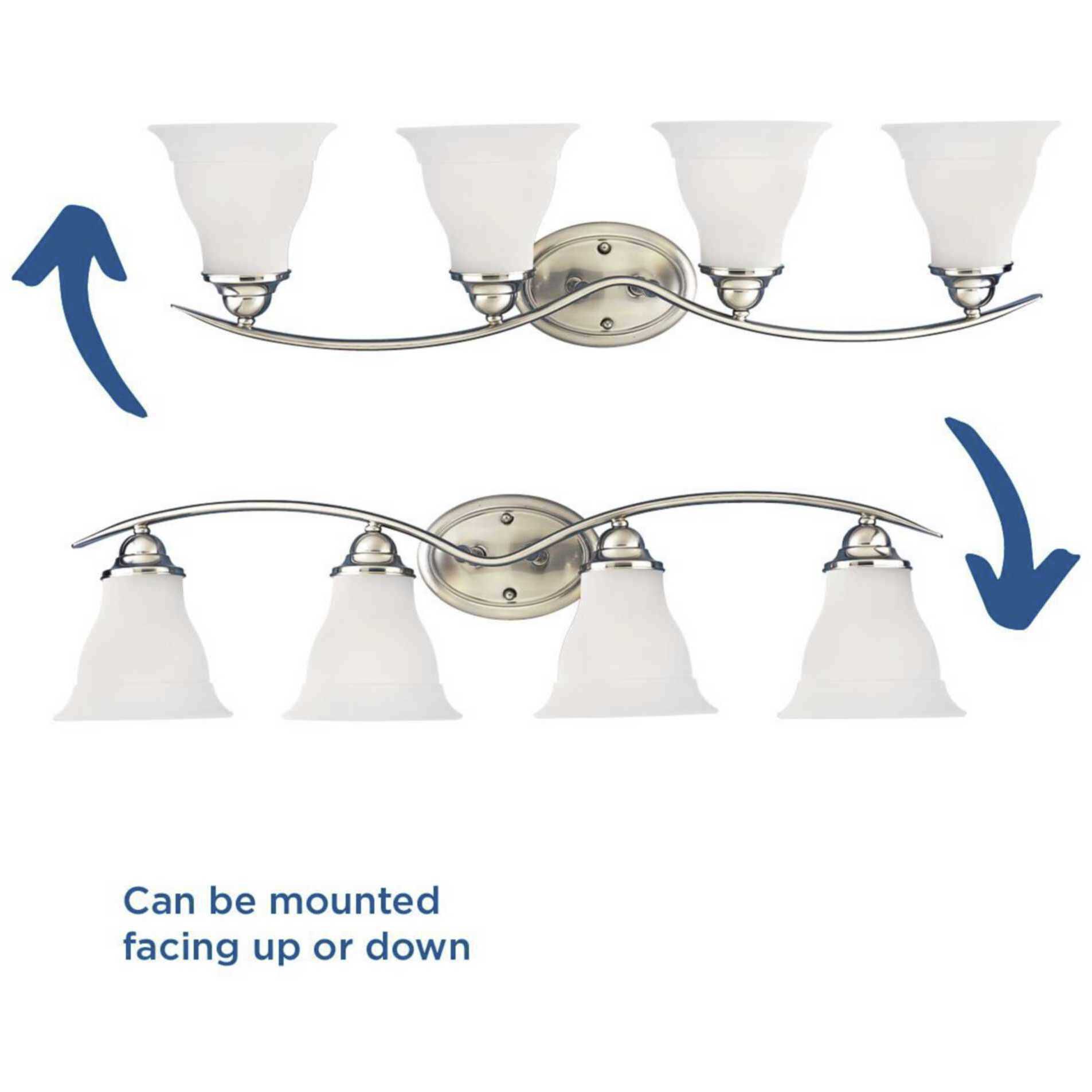 Trinity 4 Light 33.25 inch Brushed Nickel Bath Vanity Wall Light