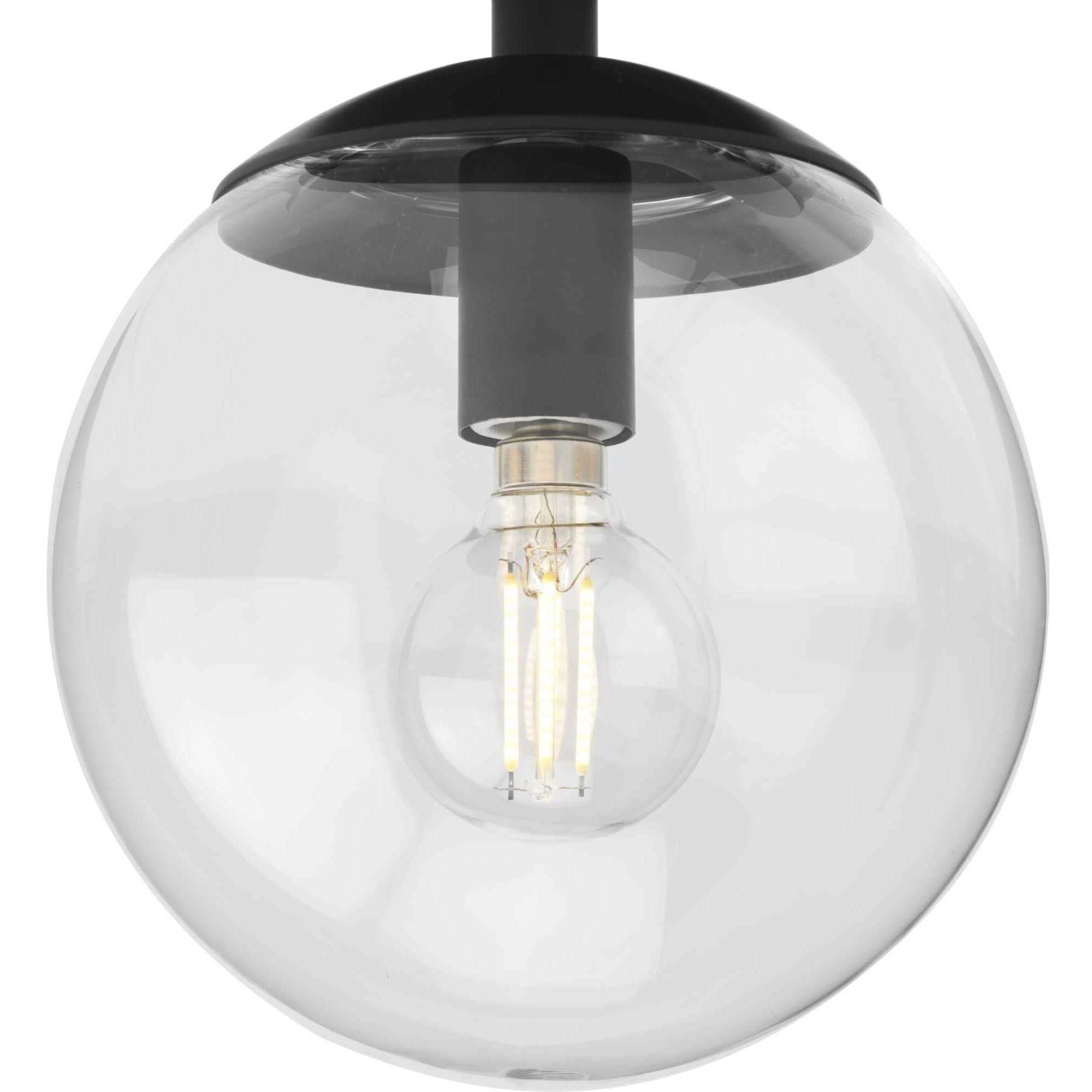 Atwell 1 Light 5.87 inch Matte Black Semi-flush Ceiling Light