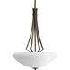 Rave 3 Light 19 inch Forged Bronze Hall & Foyer Ceiling Light