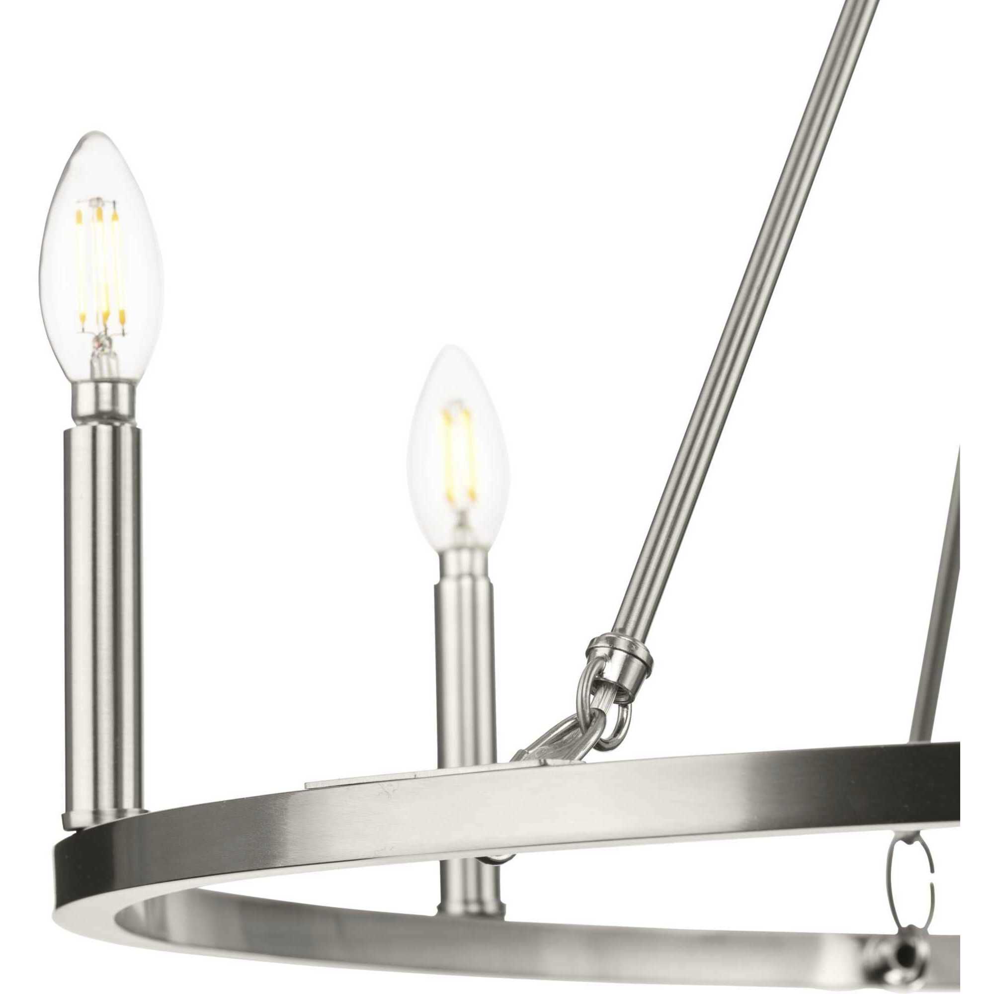 Gilliam 6 Light 27.62 inch Brushed Nickel Chandelier Ceiling Light