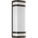 Valera 2 Light 16 inch Antique Bronze Outdoor Wall Lantern in GU24 CFL, Architectural Bronze