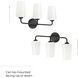 Celino 3 Light 23.25 inch Black Vanity Light Wall Light