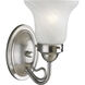 Bedford 1 Light 5 inch Brushed Nickel Bath Vanity Wall Light in Etched Alabaster