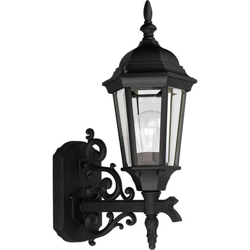 Welbourne 1 Light 17 inch Textured Black Outdoor Wall Lantern, Small