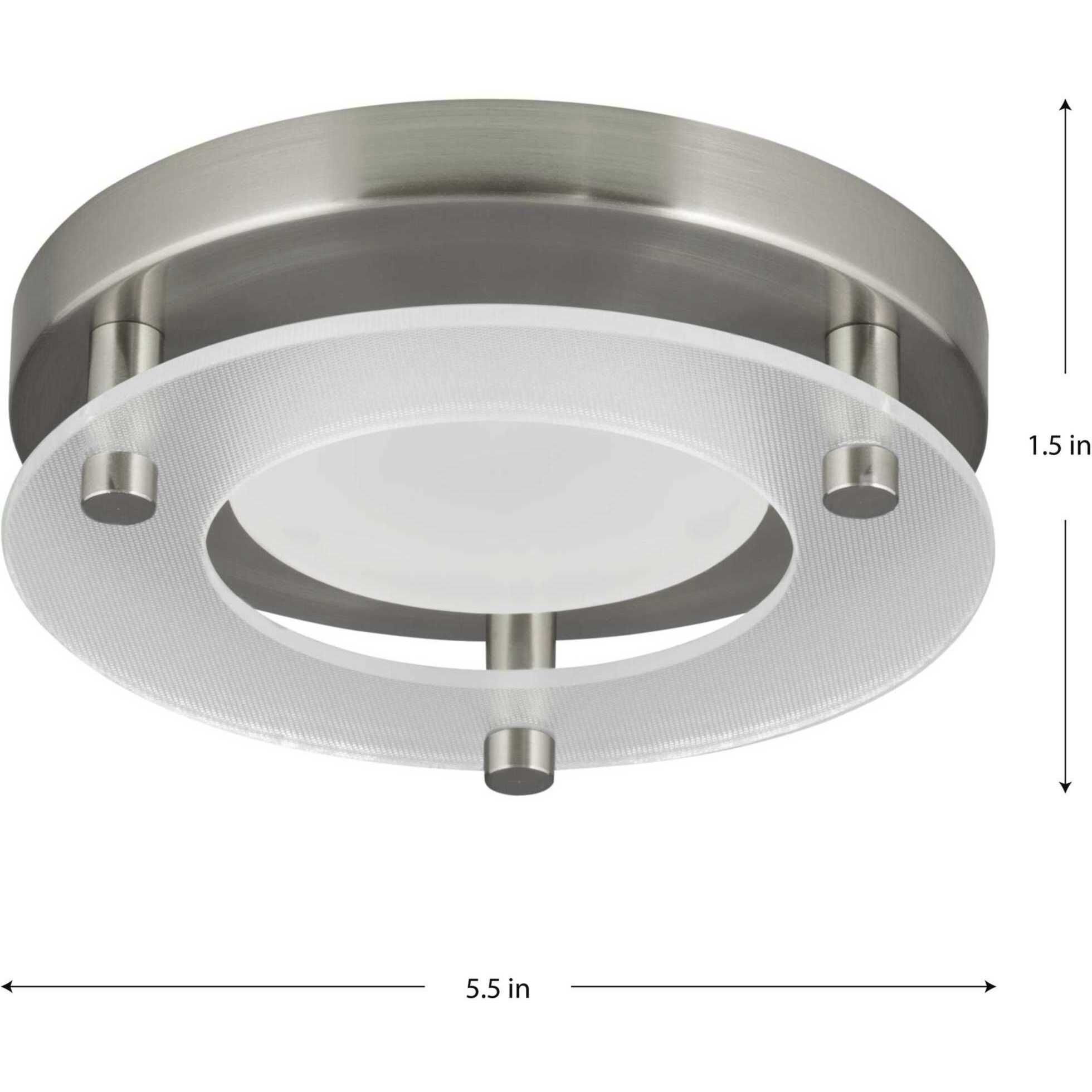 LED Flush Mount LED 5.5 inch Brushed Nickel Flush Mount Ceiling Light, Progress LED