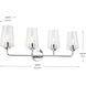 Celino 4 Light 32.5 inch Polished Chrome Vanity Light Wall Light