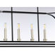 Seneca 6 Light 38.25 inch Matte Black Linear Chandelier Ceiling Light