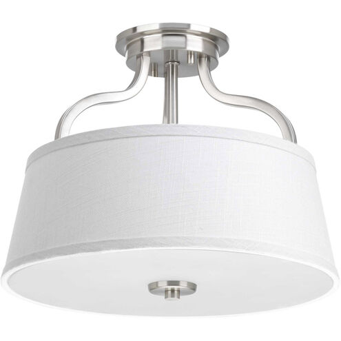 Arden 2 Light 14 inch Brushed Nickel Semi-Flush Mount Convertible Ceiling Light