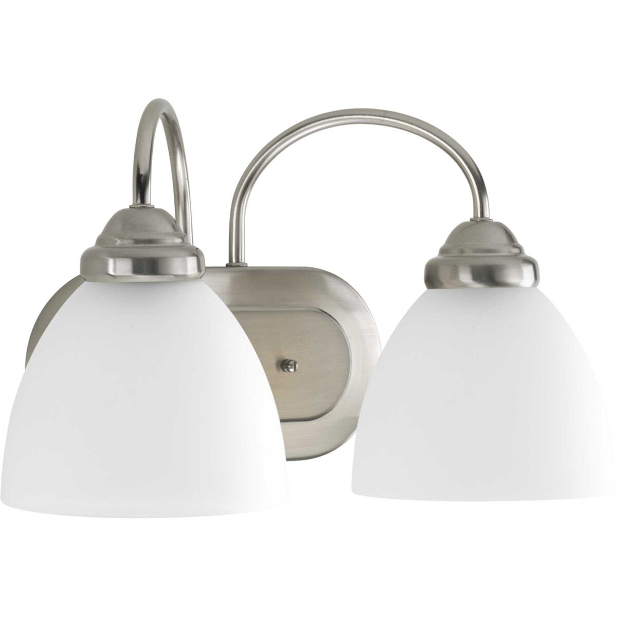 Heart 2 Light 13.69 inch Brushed Nickel Bath Vanity Wall Light