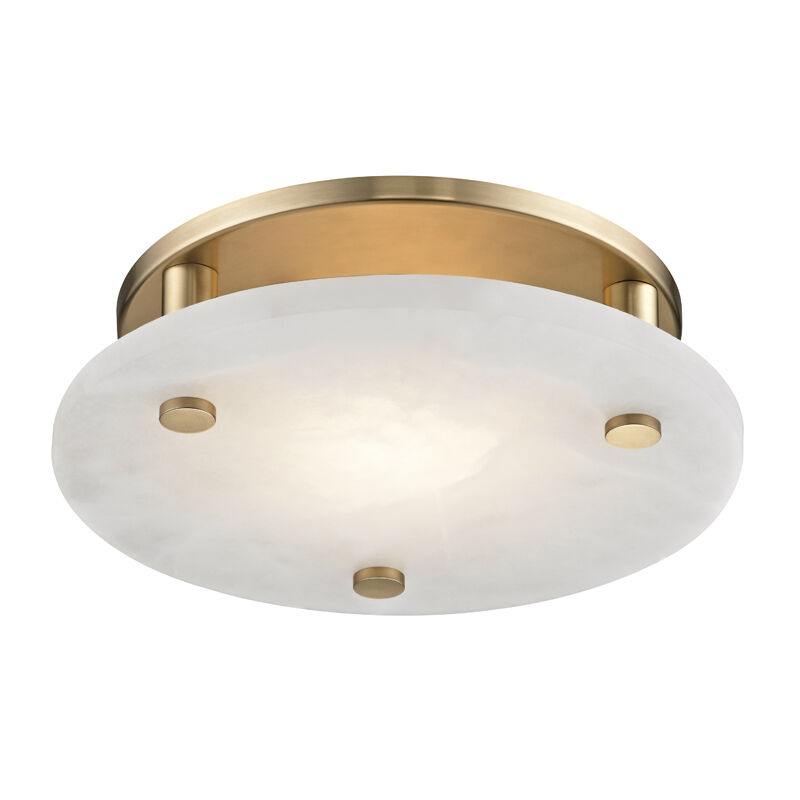Croton LED 12.25 inch Aged Brass Flush Mount Ceiling Light
