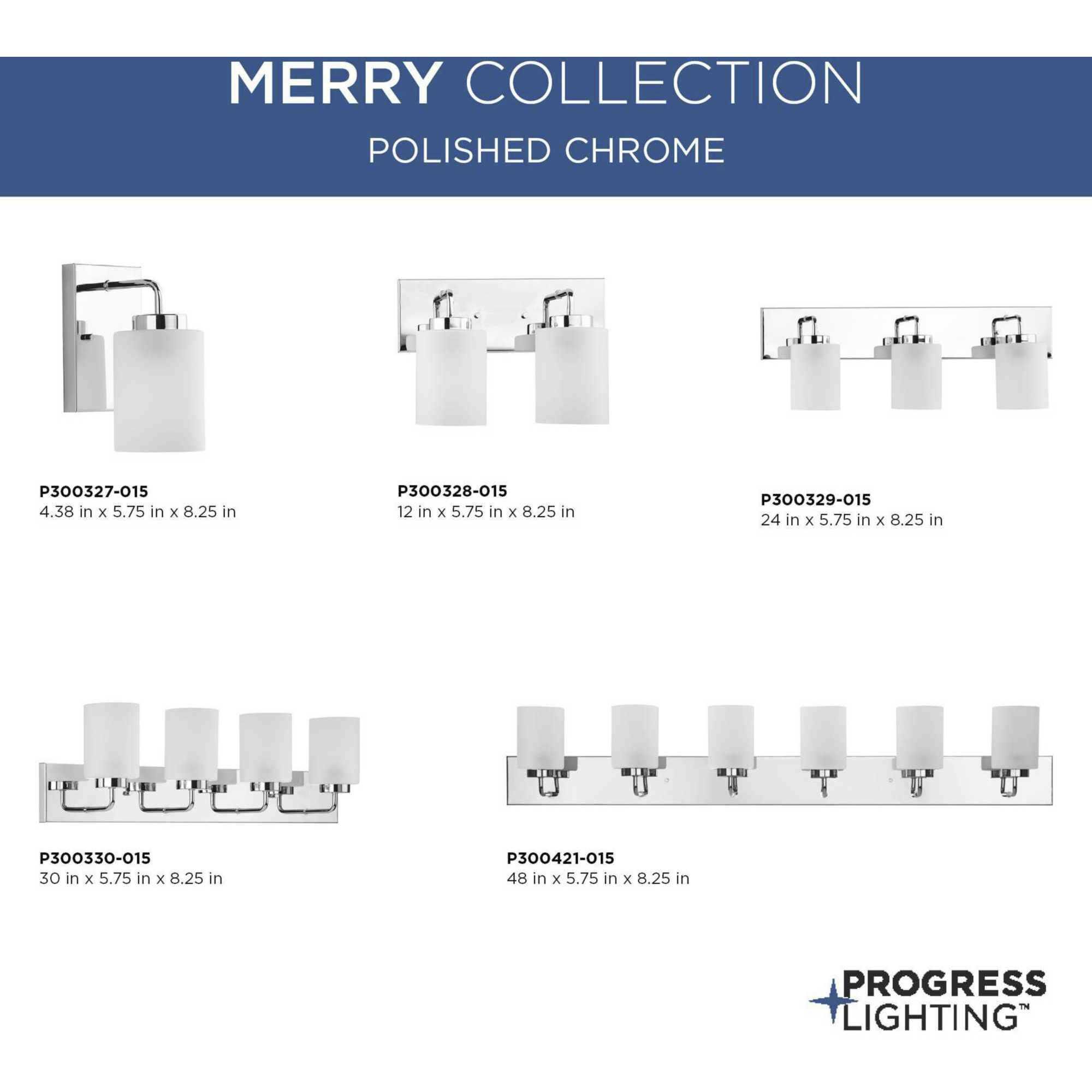 Merry 4 Light 30 inch Polished Chrome Bath Vanity Light Wall Light