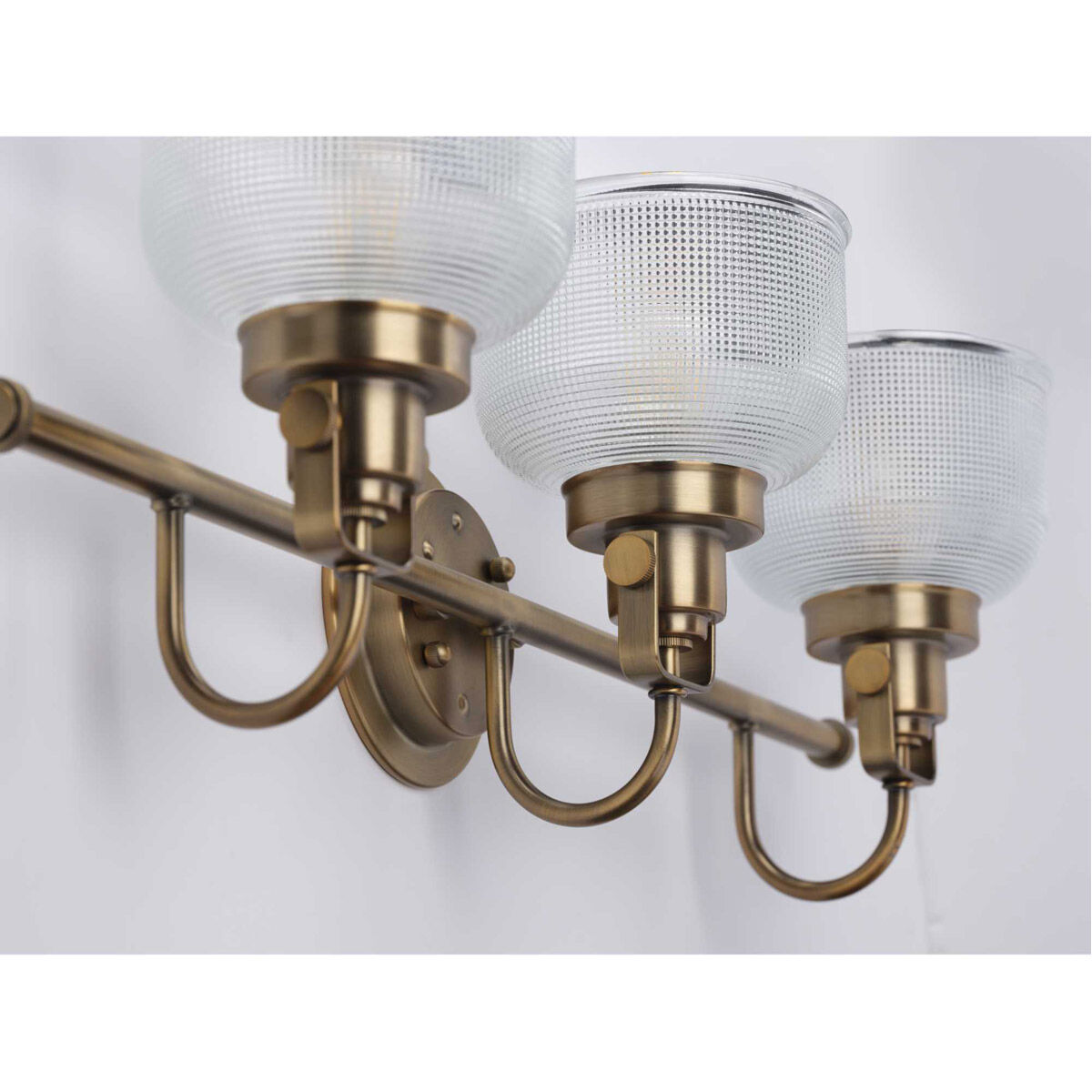 Archie 3 Light 26.25 inch Vintage Brass Bath Vanity Wall Light