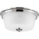 Lahara 2 Light 13 inch Polished Chrome Flush Mount Ceiling Light, Delta