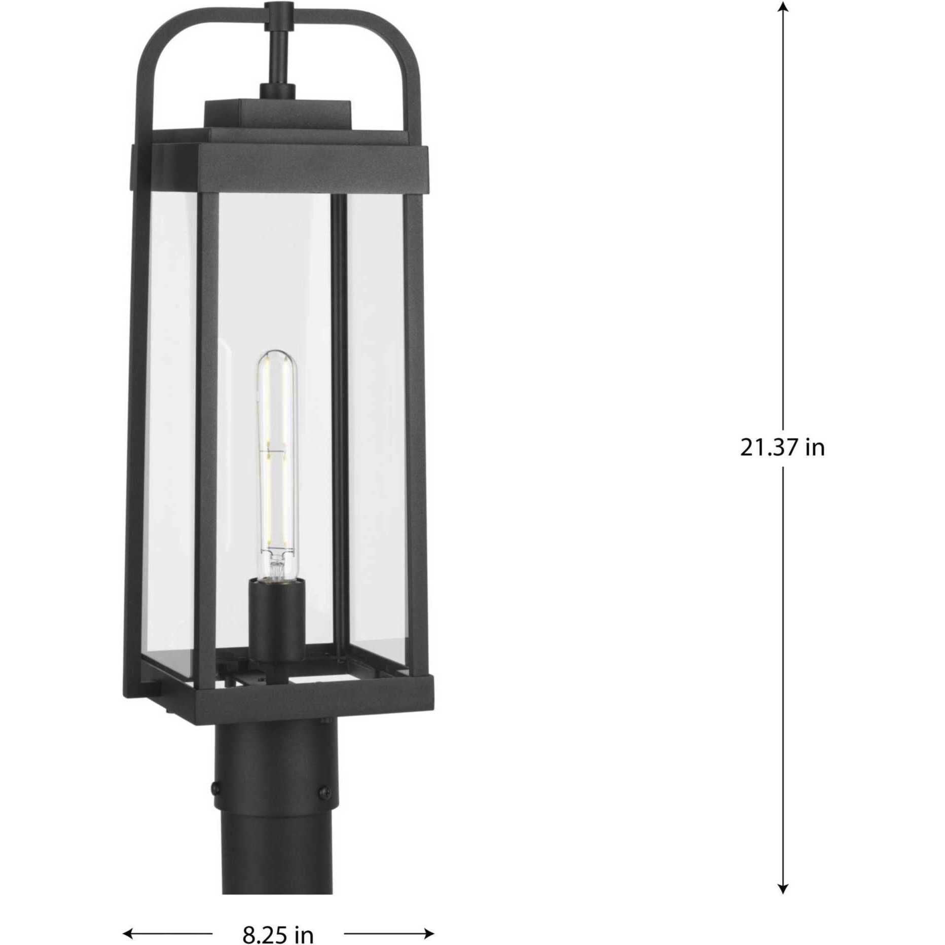 Walcott 1 Light 21.37 inch Textured Black Post Lantern