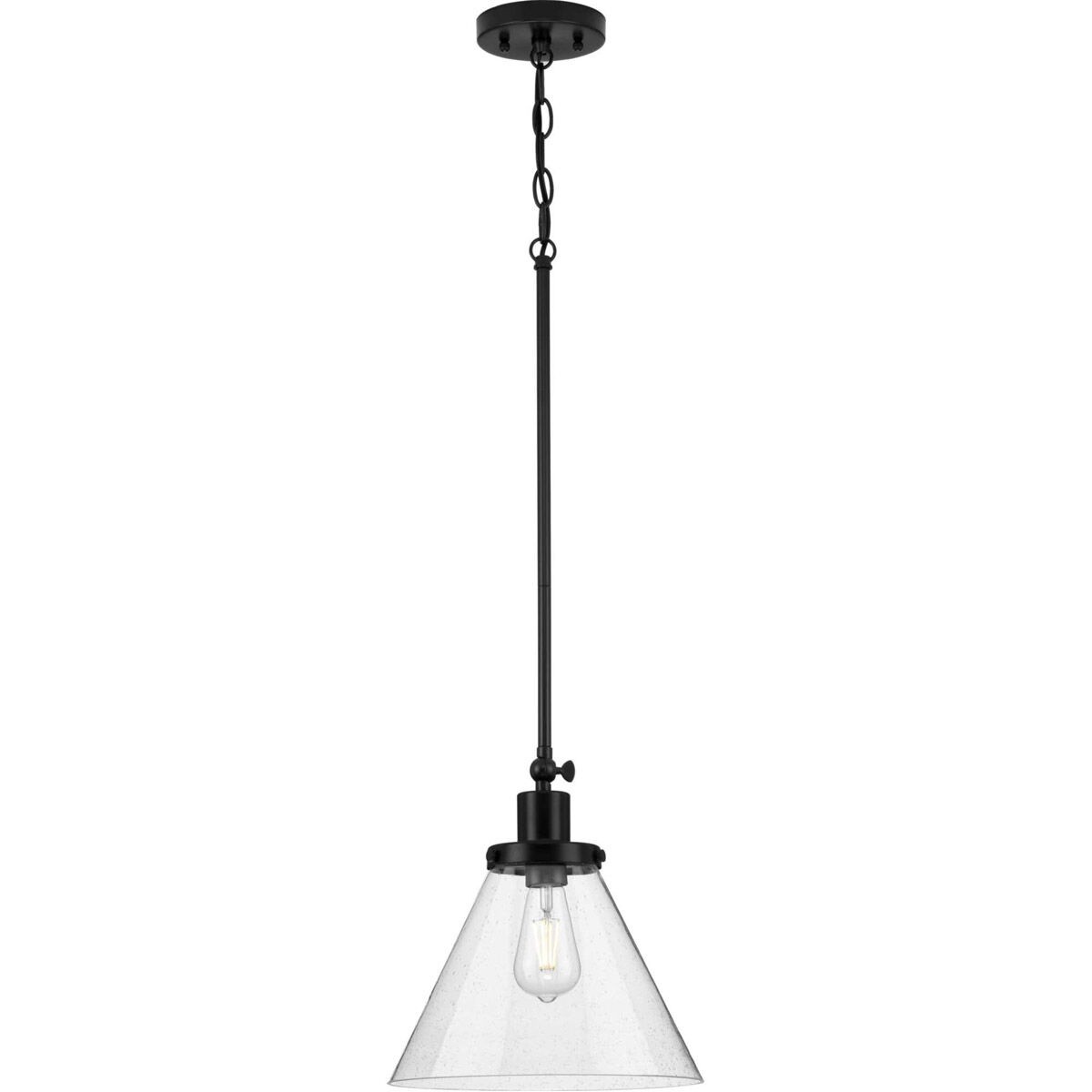 Hinton 1 Light 12 inch Matte Black Pendant Ceiling Light