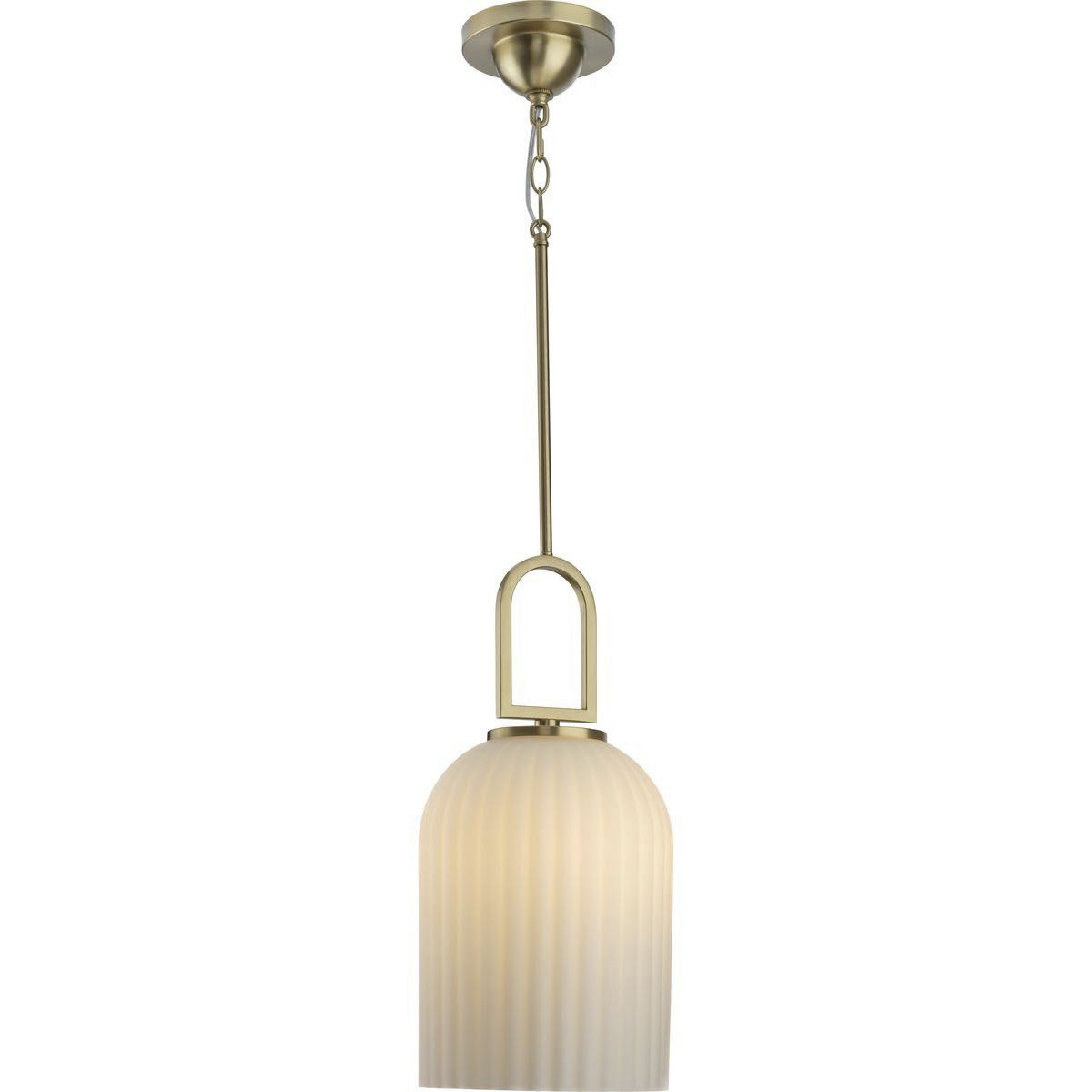 Stanza 1 Light 10.25 inch Brushed Gold Pendant Ceiling Light