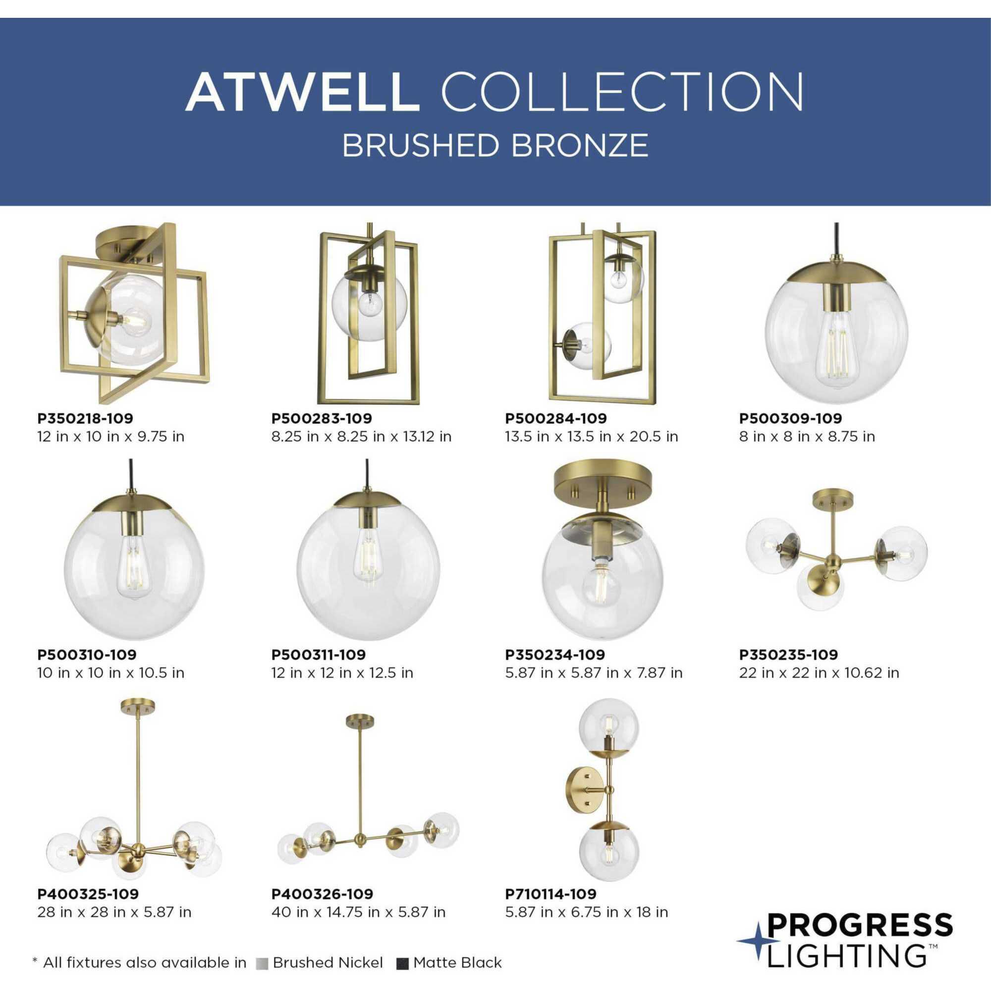 Atwell 1 Light 8 inch Brushed Bronze Pendant Ceiling Light