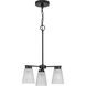 Tanner 3 Light 16.62 inch Matte Black Chandelier Ceiling Light