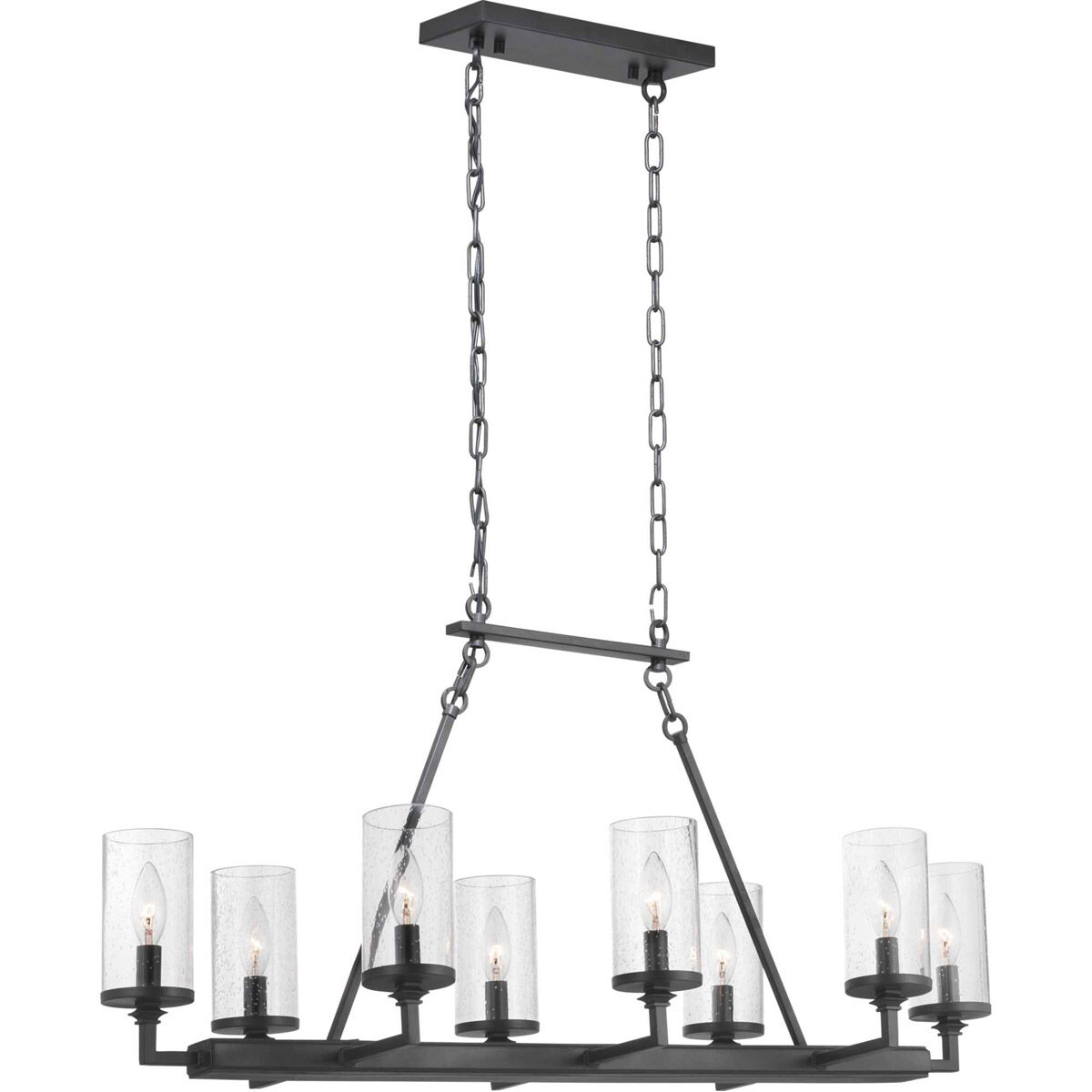 Gresham 8 Light 38 inch Graphite Chandelier Ceiling Light, Design Series