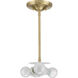 Markor 3 Light 4.75 inch Satin Brass Pendant Ceiling Light