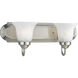 Builder Bath 2 Light 18 inch Brushed Nickel Bath Vanity Wall Light