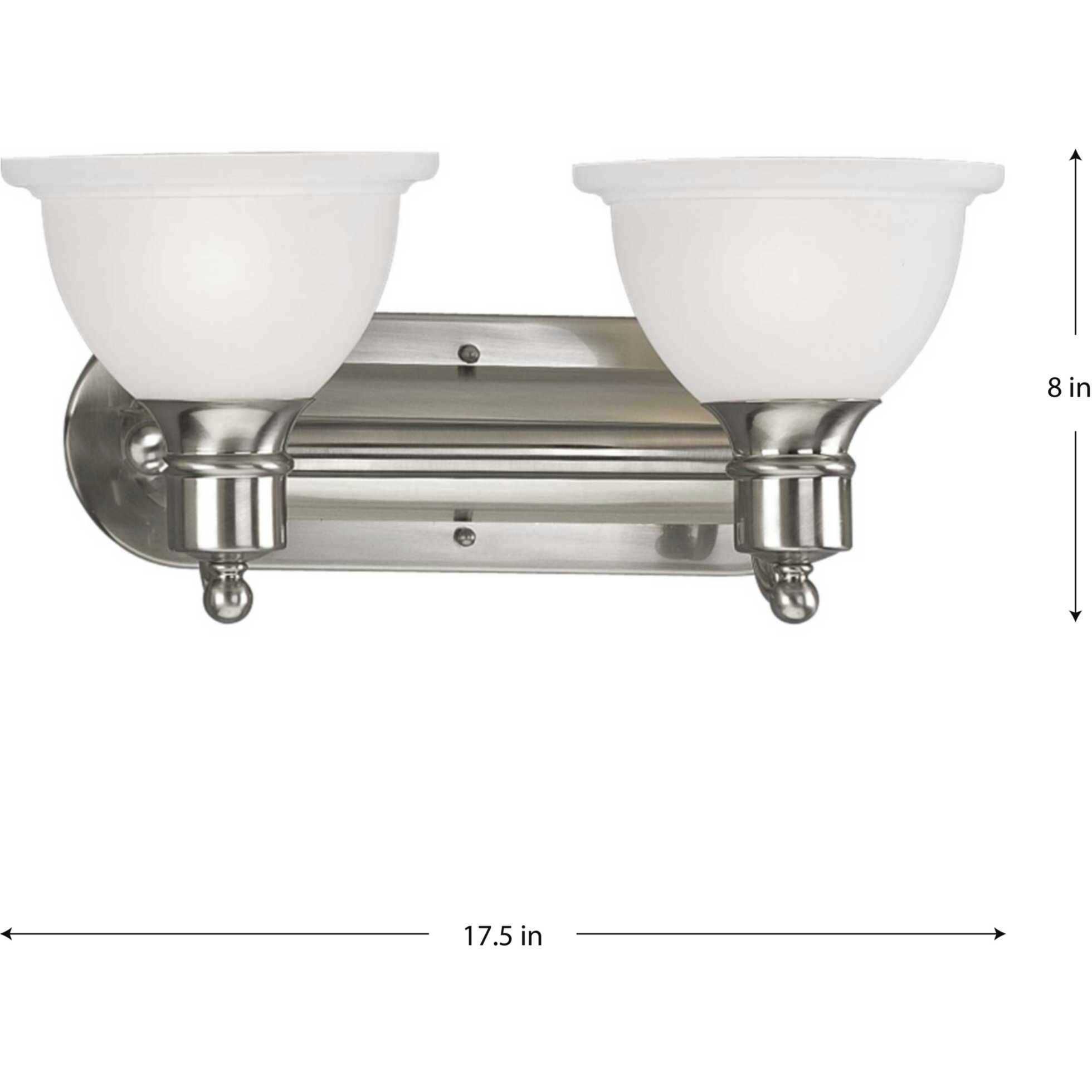 Madison 2 Light 17.5 inch Brushed Nickel Bath Vanity Wall Light